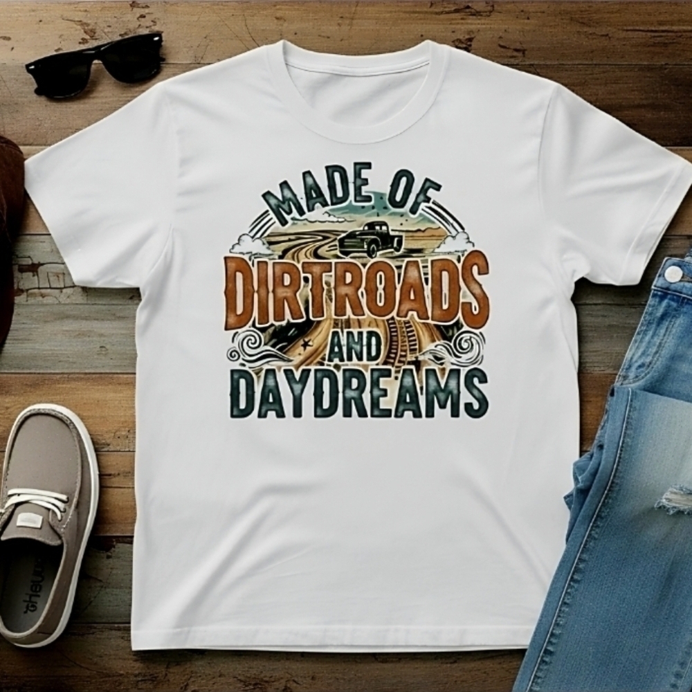 Made of Dirt Roads & Daydreams Western Graphic Tee • Vintage Truck Country Shirt